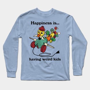 Happiness is...Vintage Duck Pull Toy Long Sleeve T-Shirt